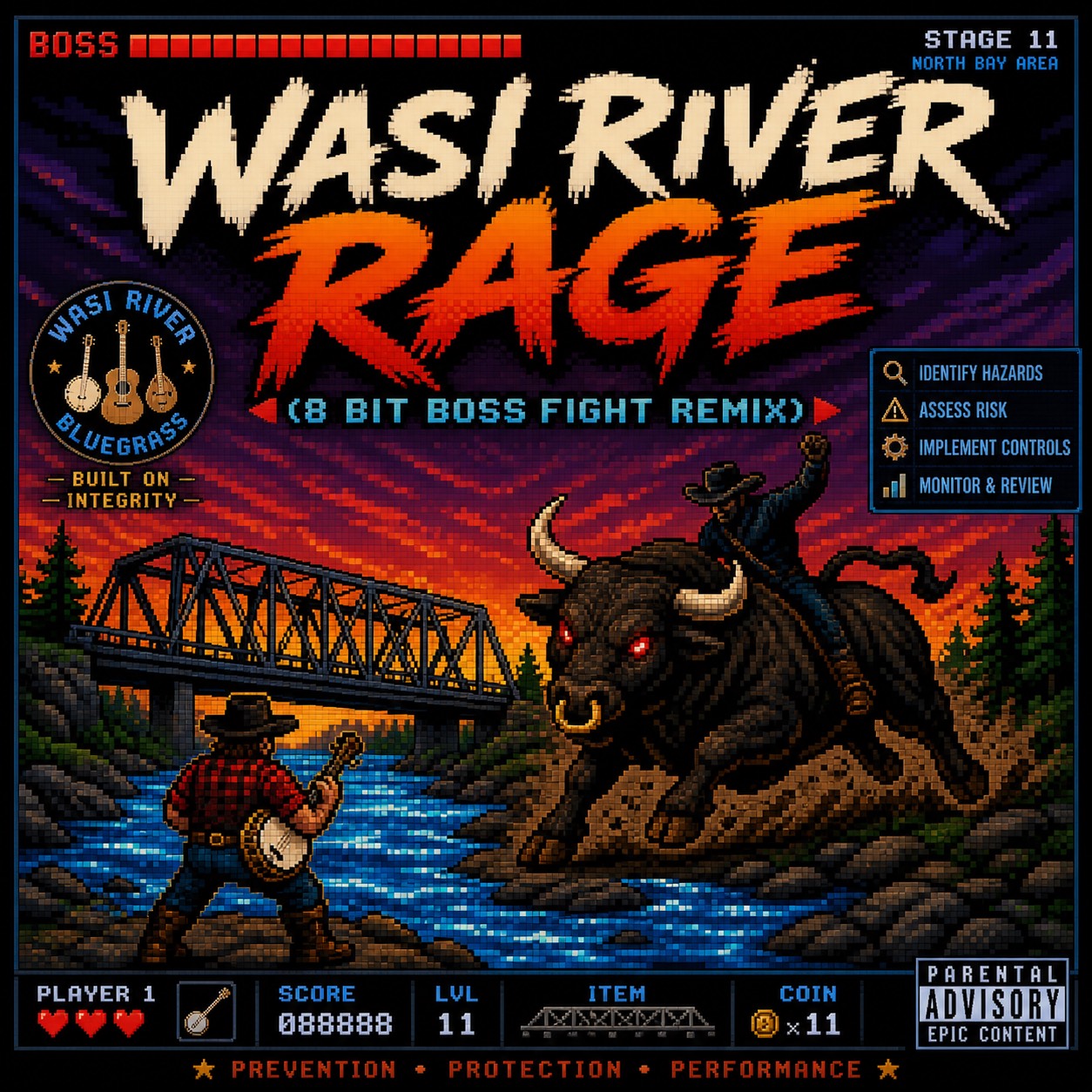 Wasi River Rage (8‑Bit Boss Fight Mix) cover art