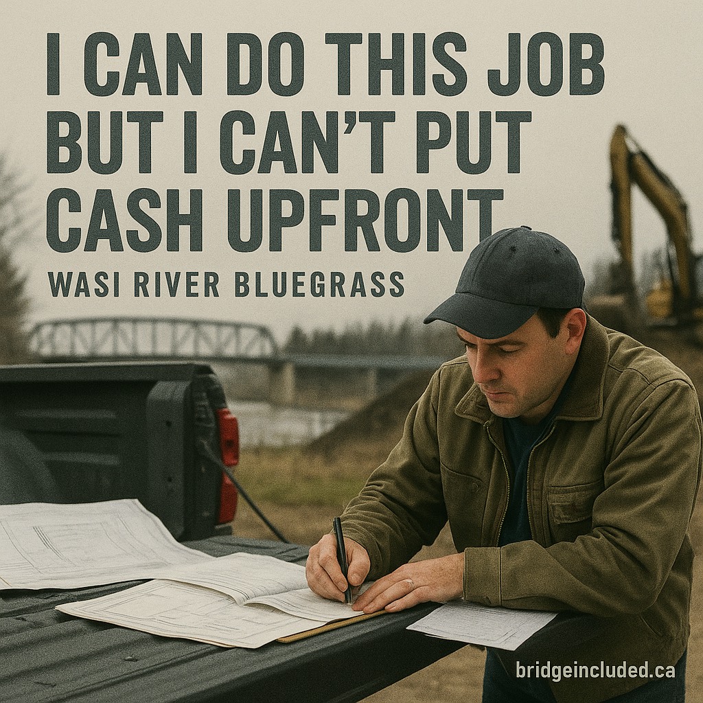 I can do this job, but I can’t put cash upfront cover art